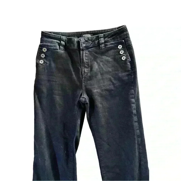 Massimo Dutti High-Rise Wide Leg Black Jeans SZ 2 - Picture 2 of 8